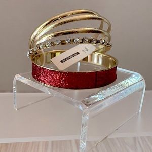 New Directions gold tone bangle bracelets